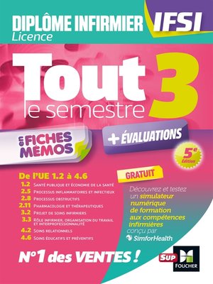 cover image of Tout le semestre 3 en fiches mémos--DEI IFSI--Révision et entrainement